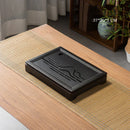 GobekUsa Bamboo Tea Tray: Dual Purpose Teaware Holder with Water Storage and Drainage