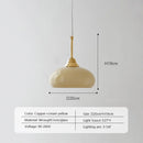 GobekUsa Cream Glass Nordic LED Pendant Light for Home Decor and Lighting