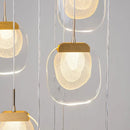 GobekUsa Gold Crystal Staircase Chandelier | Luxury Indoor Lighting Fixtures