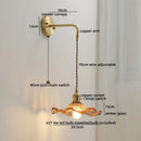 GobekUsa Gray Glass LED Wall Sconce Lamp for Home Decor, Bedroom, Living Room - Nordic Design
