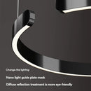 Modern Ring LED Pendant Light in Black or White