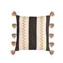 GobekUsa Bohemian Cotton Embroidery Cushion Cover with Tassel for Home Decoration