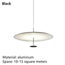 GobekUsa Gold Black Pendant Light for Living Room, Elegant Minimalist Ring Suspension Lamp