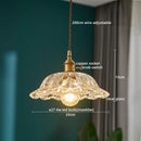 GobekUsa Japanese Style LED Pendant Lamp Copper Glass Hanging Light Fixtures
