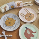 GobekUsa Animal Print Bamboo Fiber Salad Plate Kitchen Tableware
