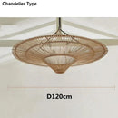 GobekUsa Handmade Rattan Wicker Chandelier for Home and Shop Decor