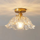 GobekUsa Glass Copper LED Ceiling Light - Simple Art Decorative Chandelier