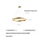 GobekUsa Elegant Black Circle Chandeliers | Luxury Acrylic Pendant Light for Home Living Room