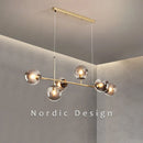 GobekUsa Glass Ball Ceiling Chandelier for Kitchen Dining Living Room