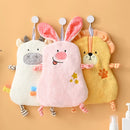 GobekUsa Cartoon Animal Bathing Hand Towel for Kids - Soft, Absorbent Coral Velvet