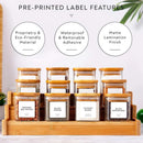 GobekUsa 5oz Glass Jars Set with Bamboo Lids for Tea Coffee Beans Storage
