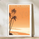 GobekUsa Bali Surfing Poster - Uluwatu, Canggu, Pererenan Estuary, Borobudur, Komodo, Rice Field Illustration