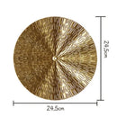 GobekUsa Geometric Golden Metal Wall Hanging Round Ornaments - Room Decoration Accessories