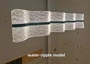 GobekUsa Acrylic Ribbon LED Pendant Chandelier - Designer Dining Room Hanging Lamp