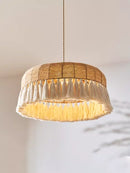 GobekUsa Hemp Rope Ceiling Chandelier: Japanese-Inspired Twine Pendant Lights for Home Decor