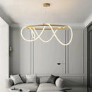 GobekUsa Circle Note Linear Light: Modern Minimalist Nordic Pendant Lamp for Bedroom, Living Room