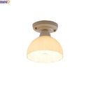 GobekUsa Ceramic LED Ceiling Light Creamy White Nordic Indoor Lighting Fixture