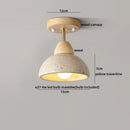 GobekUsa Ellipse Stone LED Ceiling Light Natural Travertine Lamp Plafon