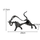 GobekUsa Bull Statue: Abstract Cast Iron Cattle Sculpture for Modern Home Decor