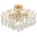 GobekUsa Crystal Luxe LED Ceiling Chandelier for Elegant Living Room Ambiance
