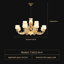 GobekUsa Luxe Jade Copper Living Room Chandelier
