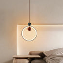 GobekUsa Adjustable LED Pendant Light - Nordic Modern Yellow Travertine Marble Wood Fixture