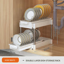 GobekUsa 2 Tier Sliding Drawer Organizer for Kitchen & Bathroom Cabinet