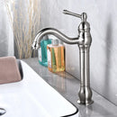 GobekUsa Antique Brass Basin Faucet Single Hole Vessel Sink Mixer Tap - 4 Colors