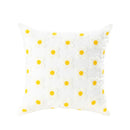 GobekUsa Daisy Flora Embroidered Cushion Cover - Home Decor Yellow Blue Flowers