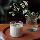 GobekUsa Glass Ripple Cup - Heat Resistant Nordic Design for Water, Juice, Milk, Whiskey