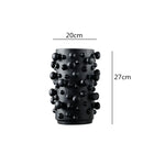 GobekUsa Black White Abstract Dots Resin Vase Irregular Bumps Home Decoration Organizer
