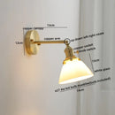 GobekUsa Ceramic LED Wall Light with Pull Chain Switch for Bedroom Bathroom Living Room