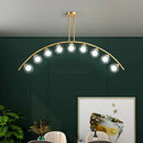 GobekUsa Gold Glass Ball LED Chandelier for Modern Minimal Decor in Kitchen, Bedroom