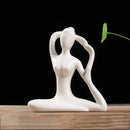 GobekUsa Abstract Yoga Figure Porcelain Statue Home Decor Sculpture
