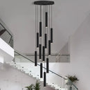GobekUsa Crystal Chandelier Stair Pendant Lamp Living Room Lights Interior Lighting