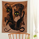 GobekUsa Cat Witchcraft Tapestry Baphomet Aesthetic Room Decor Hippie Boho Home Mattress