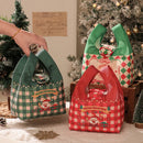 GobekUsa Christmas Apple Handheld Sail Bag Short Plush Gift Bag for Friends and Colleagues