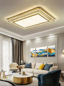 GobekUsa Crystal LED Ceiling Chandelier - Luxe Rectangular Design for Stylish Home Decor