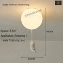 GobekUsa Little Bear Cartoon Pendant Lamp for Kids Room Bedroom Living Room