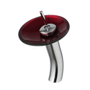GobekUsa Glass Rocker Handle Basin Faucet, Waterfall Mixer Taps, Chrome Finish