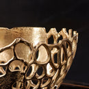 GobekUsa Gold Coralline Fruit Tray: Stylish Home Decor & Desktop Storage