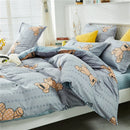 GobekUsa Cartoon Printed Bedding Set: Bed Sheet, Duvet Cover, Pillowcases