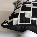 GobekUsa Geometric Texture Black Gold Cushion Cover for Elegant Living Room Decor