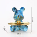 GobekUsa Graffiti Bear Figurine Statue Key Shelf Decor - Modern Table Sculpture