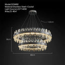 GobekUsa Crystal LED Chandelier: Modern Luxury Interior Pendant Light for Living Room