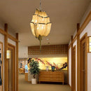 GobekUsa Gold Tassel Chain Chandelier LED Hanging Lamp Lustres for Dining Room