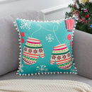 GobekUsa Christmas Elk Pillowcase 45x45cm Farmhouse Red Letter Design
