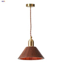 GobekUsa LED Pendant Lamp: Japan Style, Copper Socket, Walnut Wood, Adjustable Hanging Light
