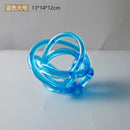 GobekUsa Glass Knot Twist Sculpture Decor Geometric Decorative Home Figurines