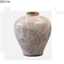 GobekUsa Cracked Texture Blue & White Porcelain Vase Room Decoration & Flower Pot